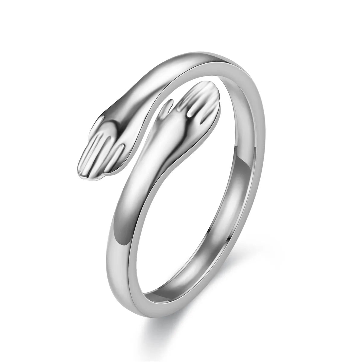 Sterling Silver Hug Ring - Hidden Forever