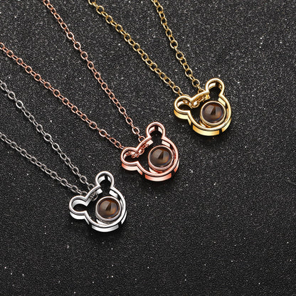 Sweet Bear Projection Necklace - Hidden Forever