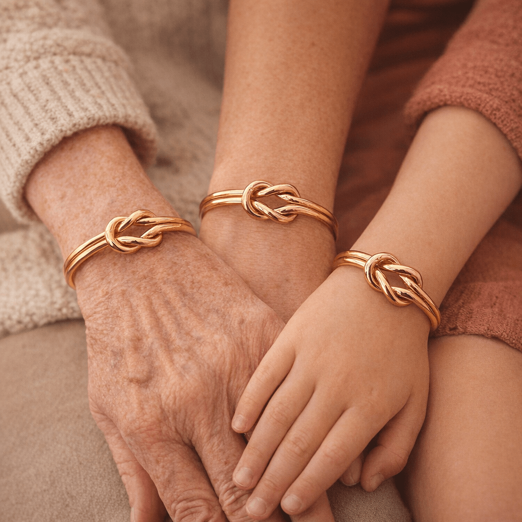 Three Generations Eternal Bond Knot Bracelets - Hidden Forever