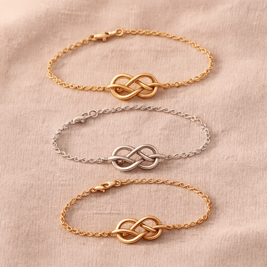 Three Generations Eternal Bond Knot Bracelets - Hidden Forever