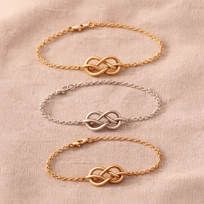 Three Generations Eternal Bond Knot Bracelets - Hidden Forever