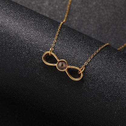Timeless Love Knot Hidden Photo Necklace - Hidden Forever