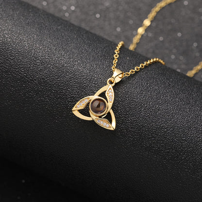 Trinity Knot Projection Necklace - Hidden Forever