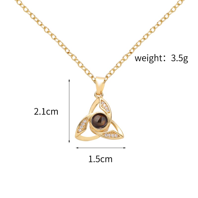 Trinity Knot Projection Necklace - Hidden Forever