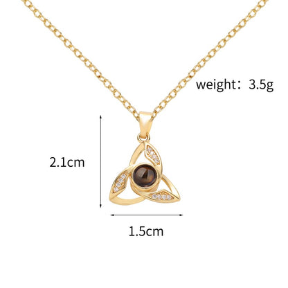 Trinity Knot Projection Necklace - Hidden Forever