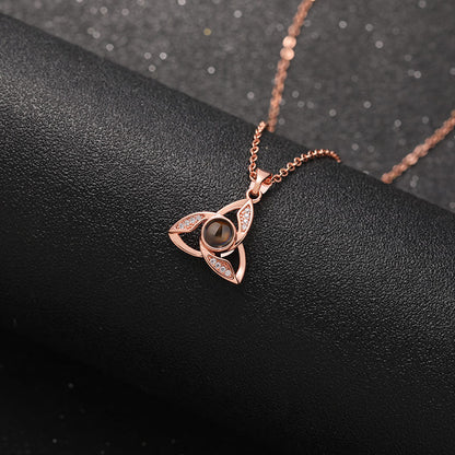 Trinity Knot Projection Necklace - Hidden Forever