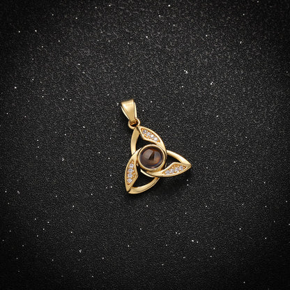 Trinity Knot Projection Necklace - Hidden Forever