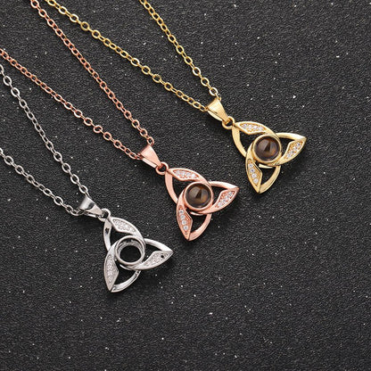 Trinity Knot Projection Necklace - Hidden Forever