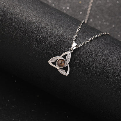 Trinity Knot Projection Necklace - Hidden Forever