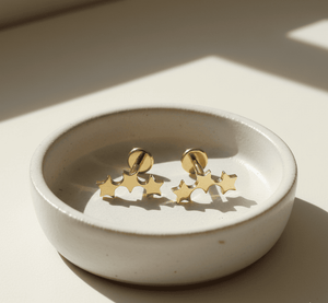 Triple Star Sleeper Earring - Hidden Forever