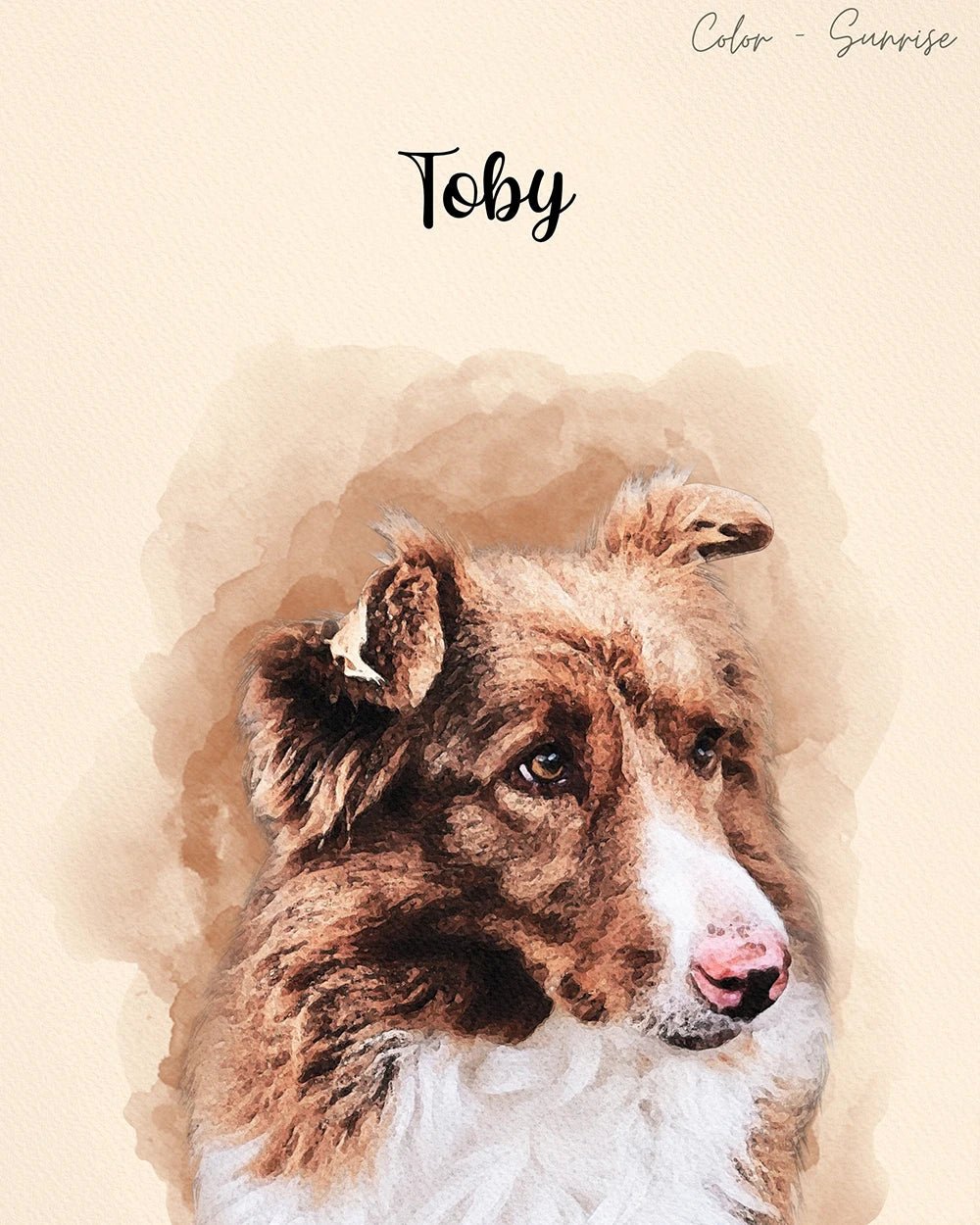 Watercolor Pet Portrait - Hidden Forever