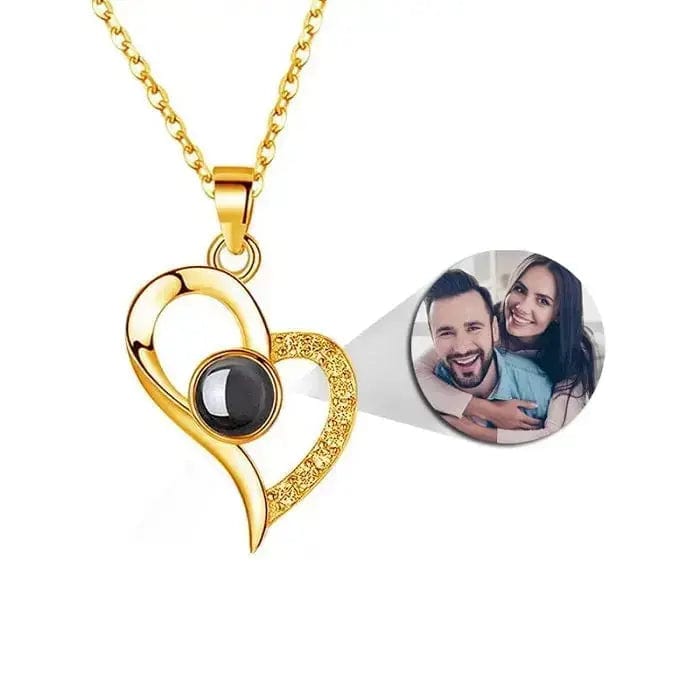 Mother's Day Gift - Projection Photo Necklace/Bracelet/Keychain Jewellery 201235007 Custom Items Necklace Heart Drop Gold
