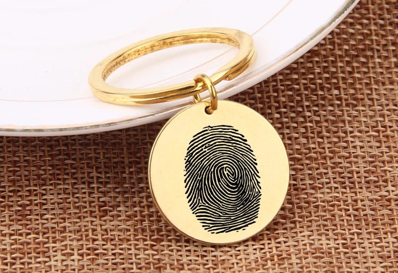 Fingerprint memorial clearance keychain