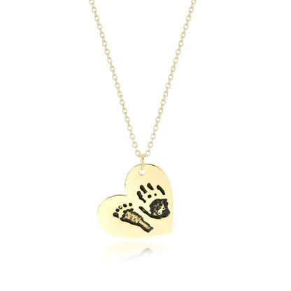 Custom Fingerprint Necklace with Engraved Name - Hidden Forever