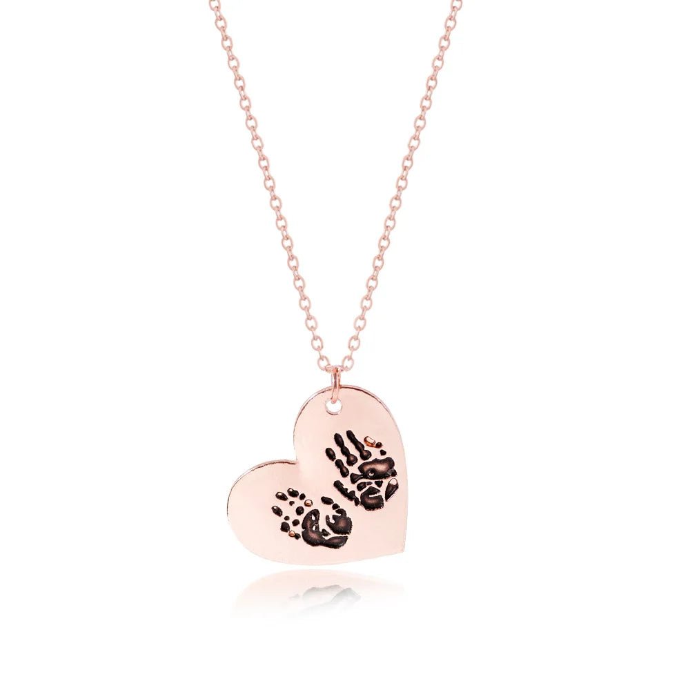 Custom Fingerprint Necklace with Engraved Name - Hidden Forever