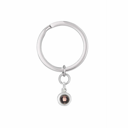 Custom Hidden Photo Simple and Dainty Key Ring - Hidden Forever