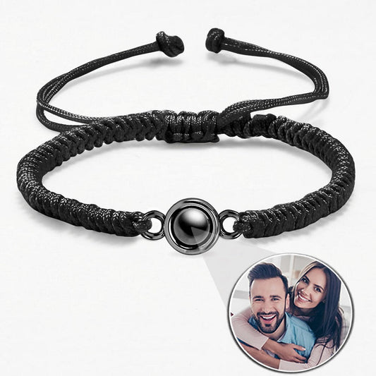 Personalized Bracelets with Picture Inside, Custom Bracelets with Photos,  Picture Bracelet Personalized Photo, Circle Photo Projection Bracelet