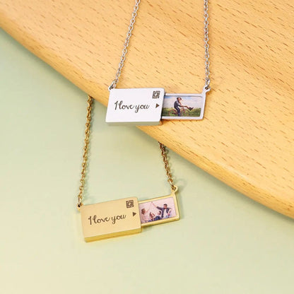 Custom Locket with Hidden Photo Pendant Necklace - Hidden Forever