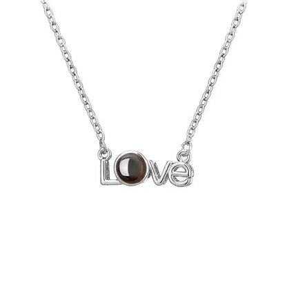 Custom LOVE Style Zircon Hidden Photo Necklace - Hidden Forever