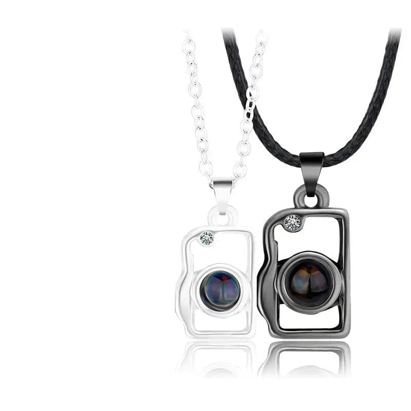 Custom Photo Projection 2 pcs Magnetic Camera Necklace - Hidden Forever