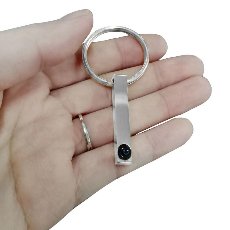 Custom Photo Projection Bar Key Ring – Hidden Forever
