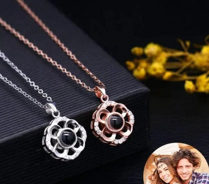 Custom Photo Projection Clover Necklace - Hidden Forever