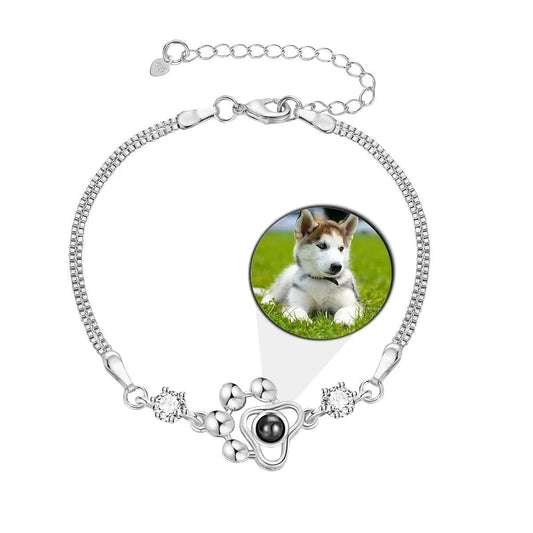 Custom Photo Projection Dog Paws Bracelet - Hidden Forever