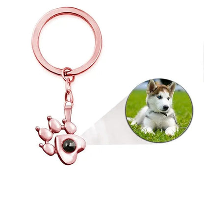 Custom Photo Projection Dog Paws Necklace | Keychain - Hidden Forever