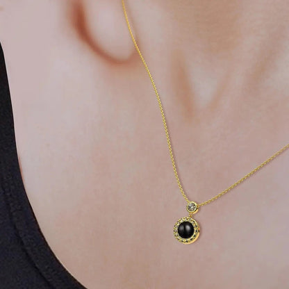 Custom Photo Projection Elegant Pendant Necklace - Hidden Forever