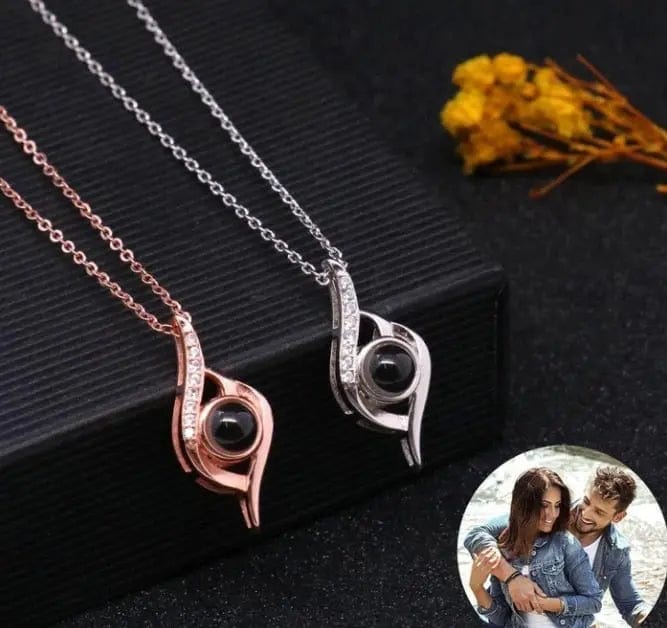 Custom Photo Projection Eye Necklace - Hidden Forever