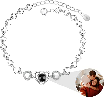 Custom Photo Projection Heart Fashion Bracelet - Hidden Forever