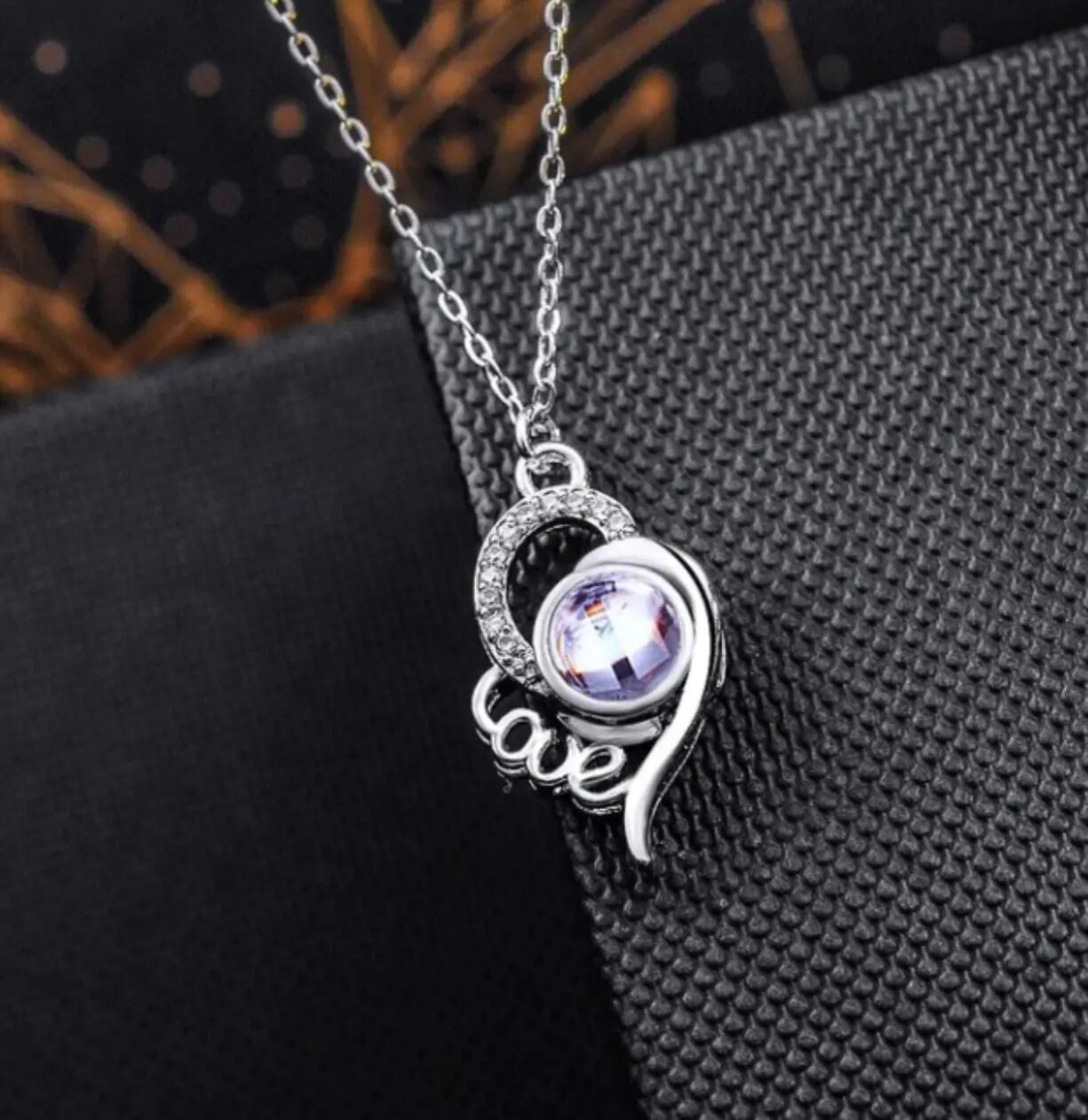 Custom Photo Projection Love Necklace - Hidden Forever