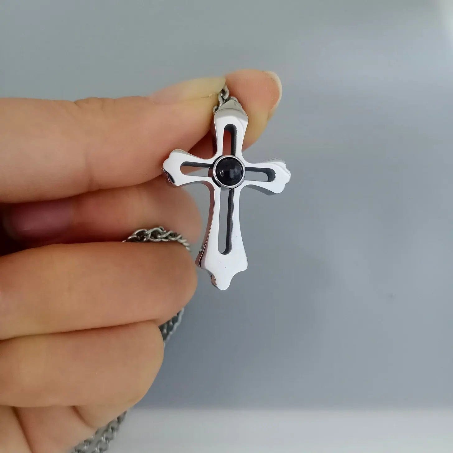 Custom cross clearance necklace for guys