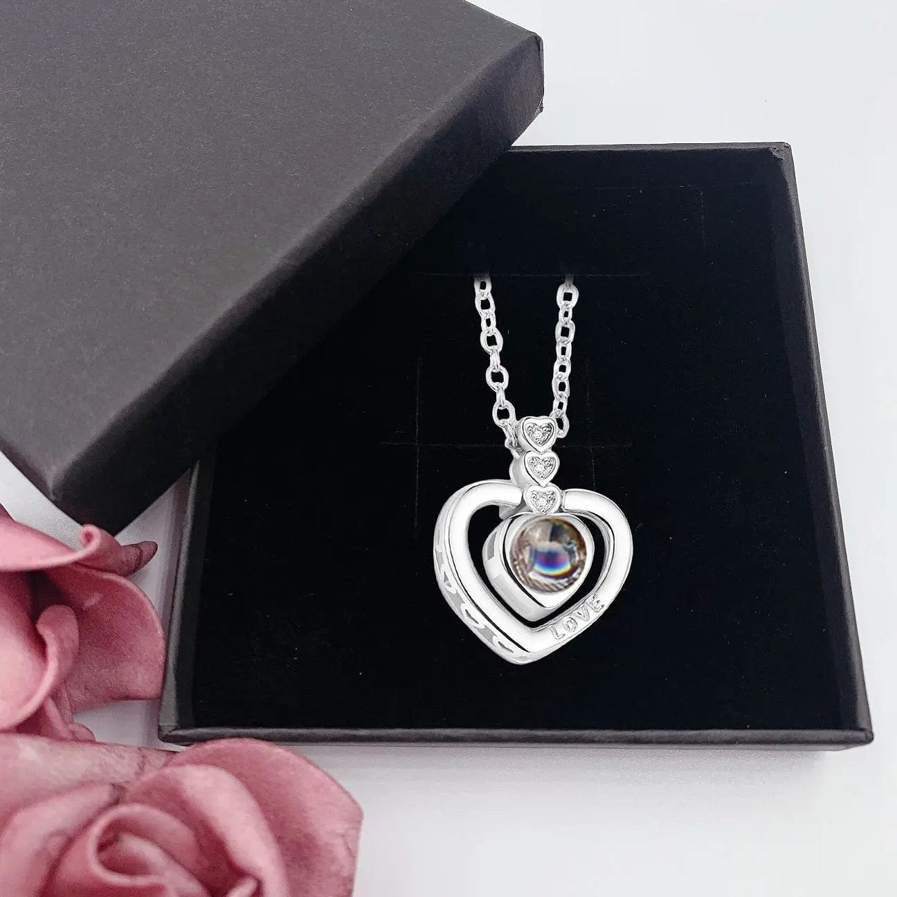 custom photo projection necklace put your photo inside the pendant 817956