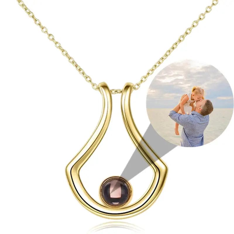 Custom Unique Shaped Hidden Photo Necklace - Hidden Forever