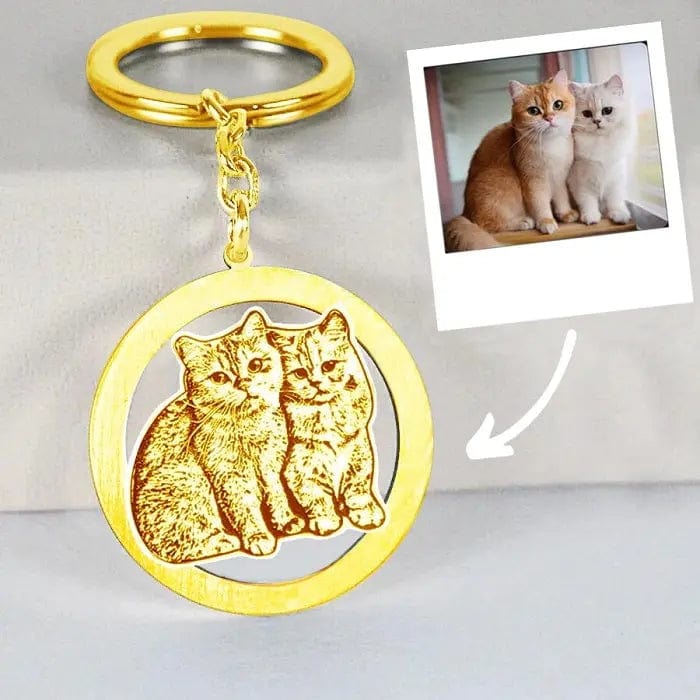 Engraved Necklace & Keyring - Add Your Photo - Hidden Forever