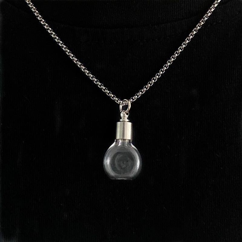 Memorial Vial/Urn Pendant Necklace - Hidden Forever
