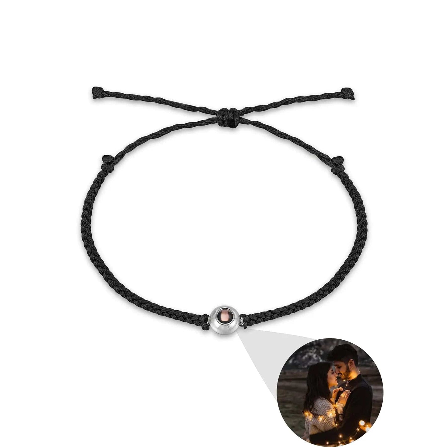 Personalised Minimalist Style Zircon Gem Hidden Photo Bracelet - Hidden Forever