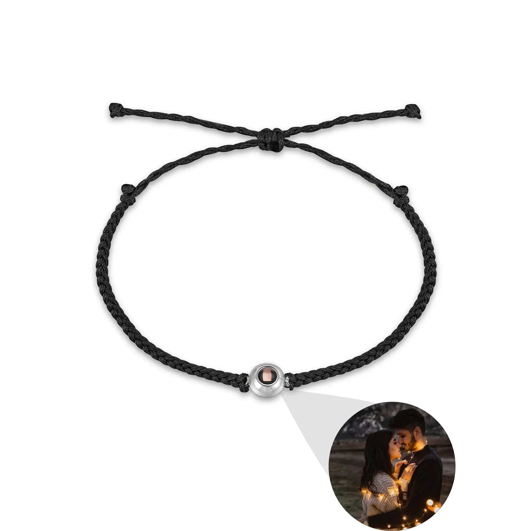 Personalised Minimalist Style Zircon Gem Hidden Photo Bracelet - Hidden Forever