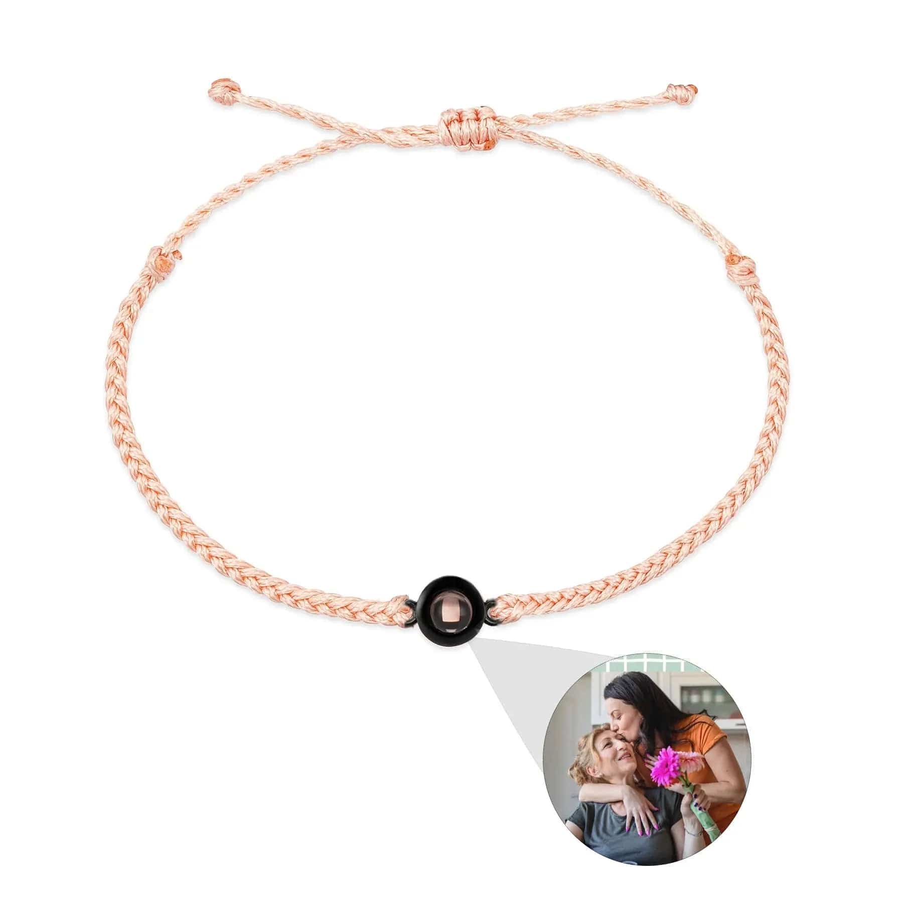 Personalised Minimalist Style Zircon Gem Hidden Photo Bracelet - Hidden Forever