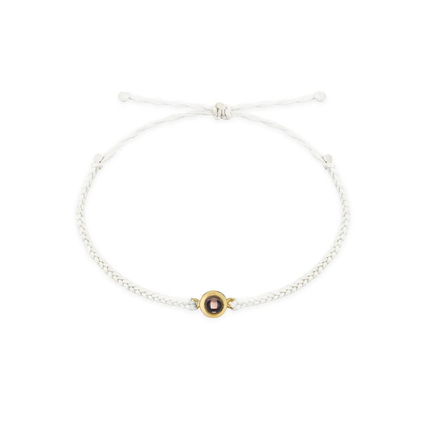 Personalised Minimalist Style Zircon Gem Hidden Photo Bracelet - Hidden Forever