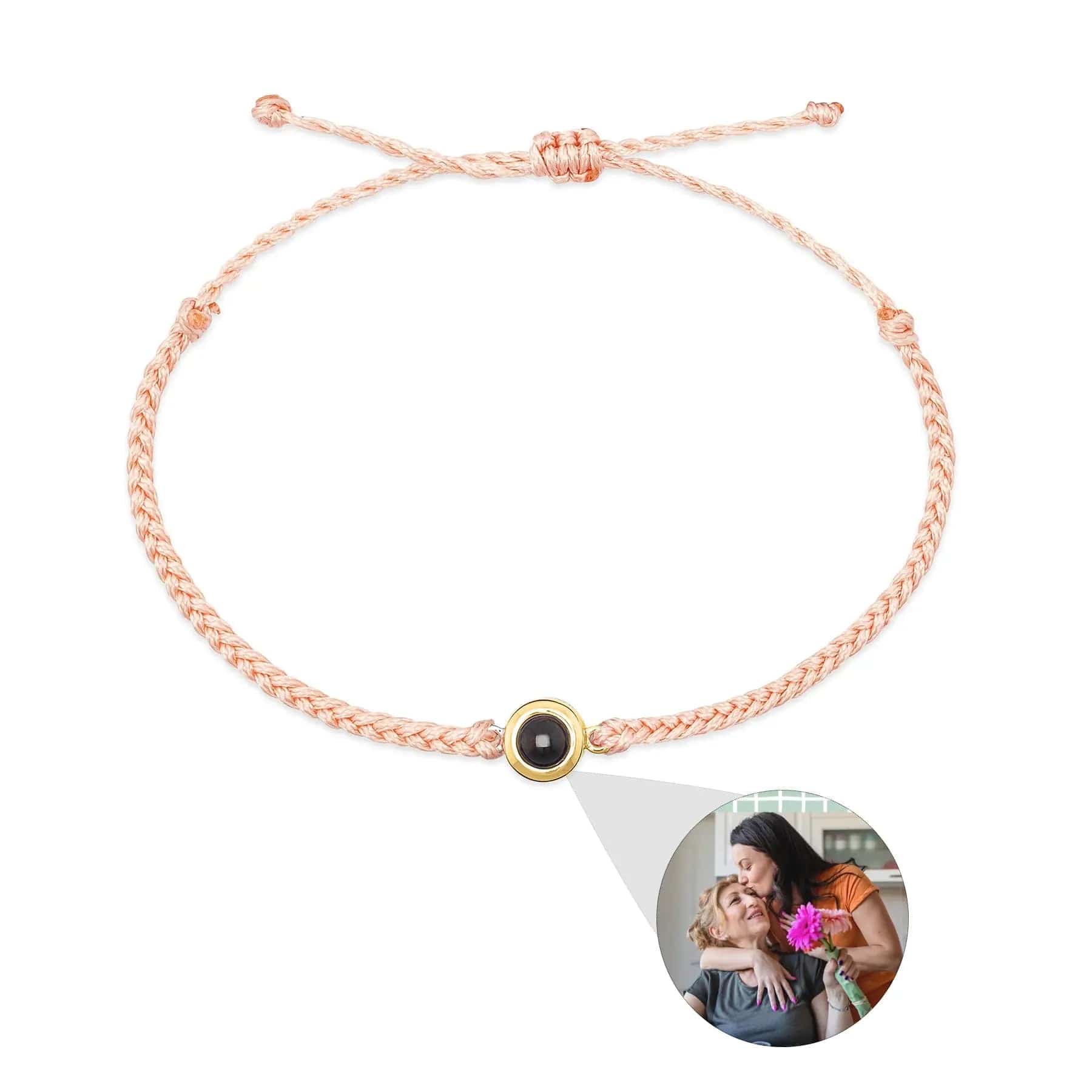 Personalised Minimalist Style Zircon Gem Hidden Photo Bracelet - Hidden Forever