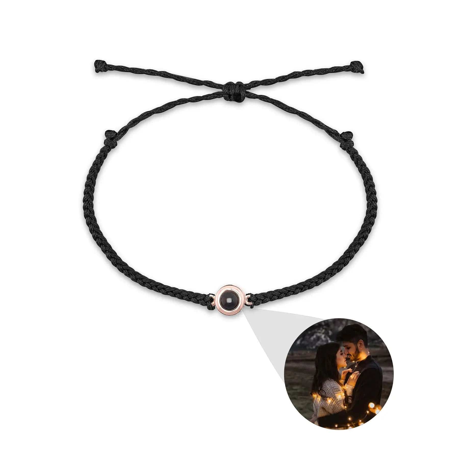 Personalised Minimalist Style Zircon Gem Hidden Photo Bracelet - Hidden Forever