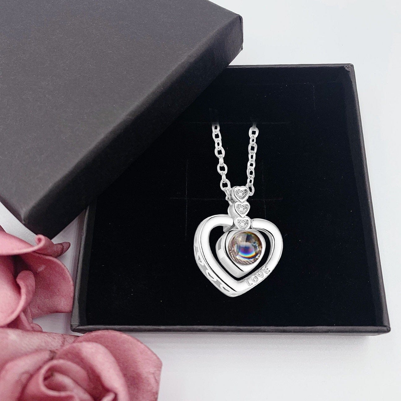 Picture Necklace | Upload Your Hidden Projection Photo - Hidden Forever